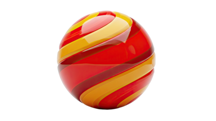 Red and yellow striped candy egg