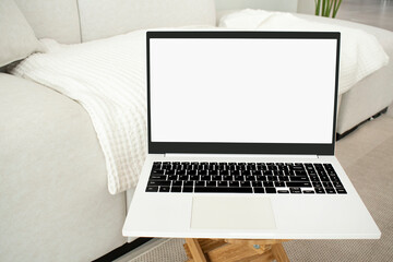 소파배경 비즈니스 노트북 목업