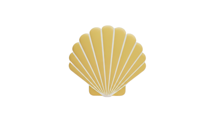Stylized Yellow Seashell Icon