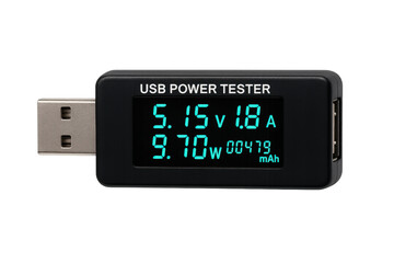 Usb power tester measuring voltage current power capacity