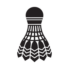 Shuttlecock simple silhouette for badminton and sports design