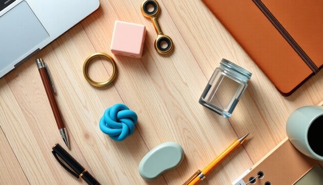 Sensory Fidget Tools on Modern Desk