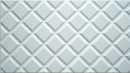 Abstract white geometric diamond pattern with subtle texture