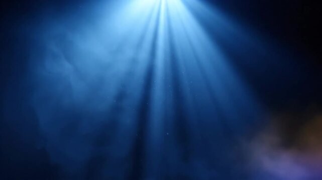 Bright Light Shining Through Dark Space.