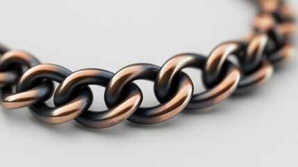 Obraz premium Close-up of a metallic chain necklace