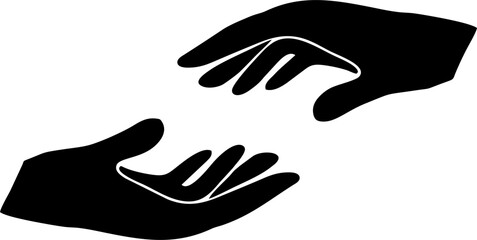 Helping Hands Support Care Vector Illustration
