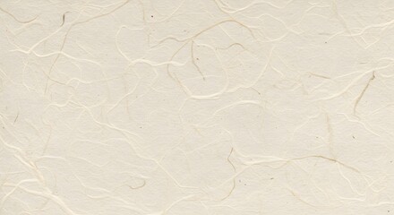 Wrinkled lightbeige paper texture featuring thin darker fibers throughout the surface