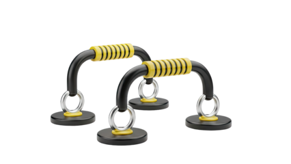 Pair of Push-Up Handles with Yellow Grips