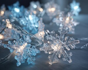Decorative Snowflake Lights Creating a Cozy Winter Atmosphere