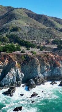 Coastal Region In Highway 1 California United States. Beaches Of California Big Sur In Pacific Coast Highway. Island Life Landscape Idyllic Beautiful. Idyllic. Highway 1 California.