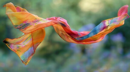 Floating and twirling the tapestry seems to defy gravity as it dances in the breeze.