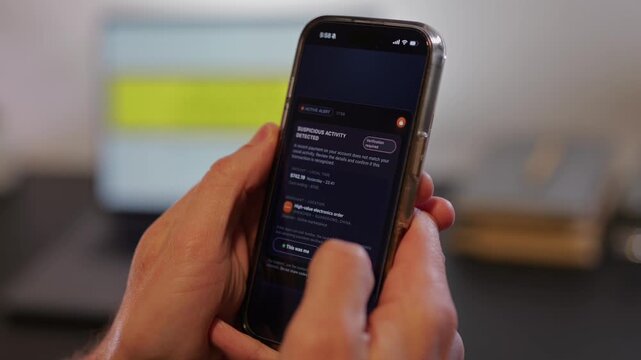 Suspicious Activity Transaction Alert Detected Odd Foreign Charged on Account - Unusual Banking Activity Alerts Concept