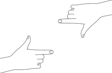 シンプルなハンドイラスト素材