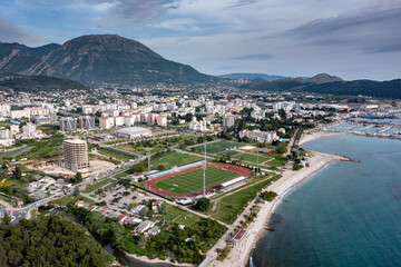 City of Bar, Aerial drone view, Montenegro