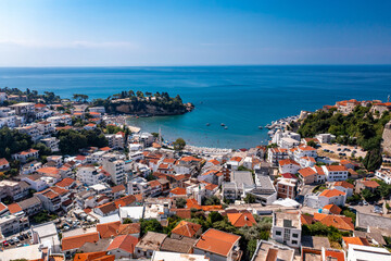 Ulcinj, Old city and popular travel destination on Adriatic sea in Montenegro