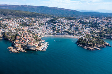 Ulcinj, Old city and popular travel destination on Adriatic sea in Montenegro