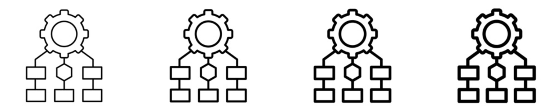 Process Mapping  Icon Set Different Style Collection
