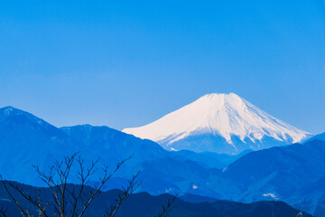 富士山　冬　冠雪