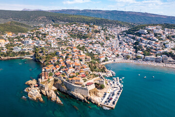 Ulcinj, Old city and popular travel destination on Adriatic sea in Montenegro