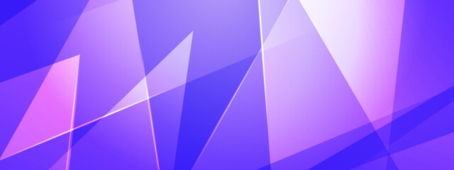 Plakat Overlapping translucent triangles in shades of purple, perfect for abstract backgrounds, banners, and modern design projects. Great for geometric patterns