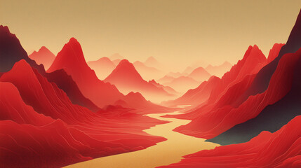 sunrise in mountains