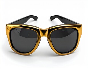 Elevate your style with these eye-catching sunglasses! Shiny golden frames and dark lenses add a touch of glamour and sophistication.