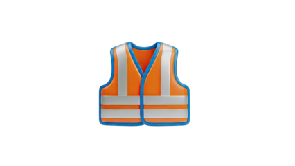 Orange and Blue High-Visibility Safety Vest