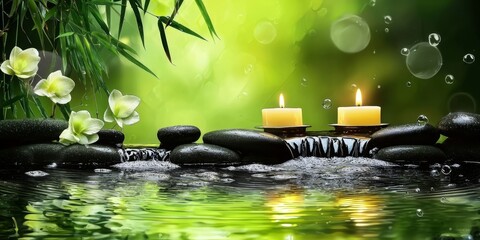 Serene getaway showcasing peaceful elements of relaxation.