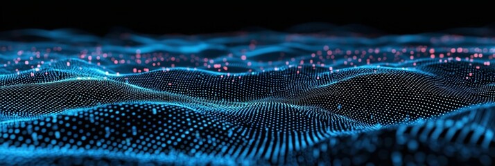 The visual concept highlights deep machine learning and artificial intelligence.