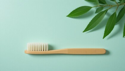 Sustainable bamboo toothbrush natural dental care product for an eco lifestyle