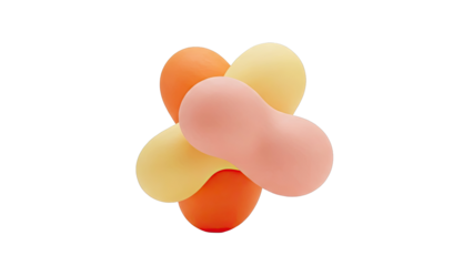 Abstract Organic Shapes in Pastel Tones