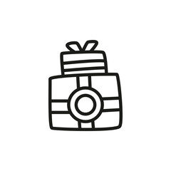 Giftbox icon cartoon design illustration