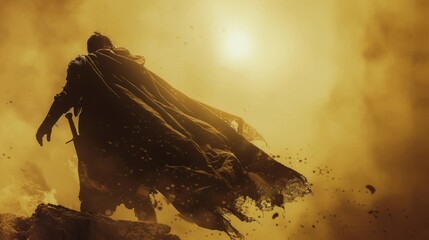 The edges of the cloak are frayed and torn evidence of countless fights and victories.