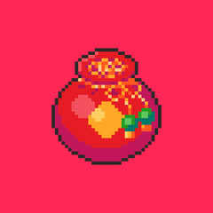 Pixel Art Chinese New Year Lucky Bag Game Asset