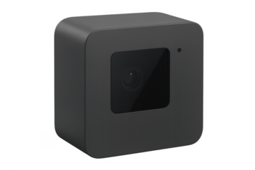 Black smart home security camera surveillance device