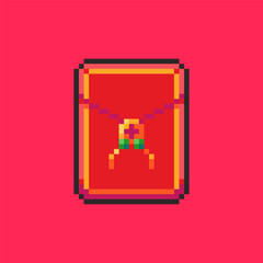 Pixel Art Chinese New Year Red Envelope Game Asset