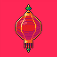 Pixel Art Chinese New Year Lantern Game Asset