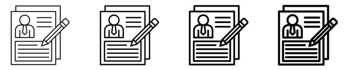 Job Application Form  Icon Set Different Style Collection