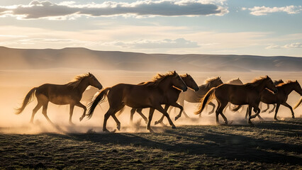 Running Horses in the Wilderness