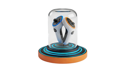 Virtual Reality Controllers in a Protective Dome