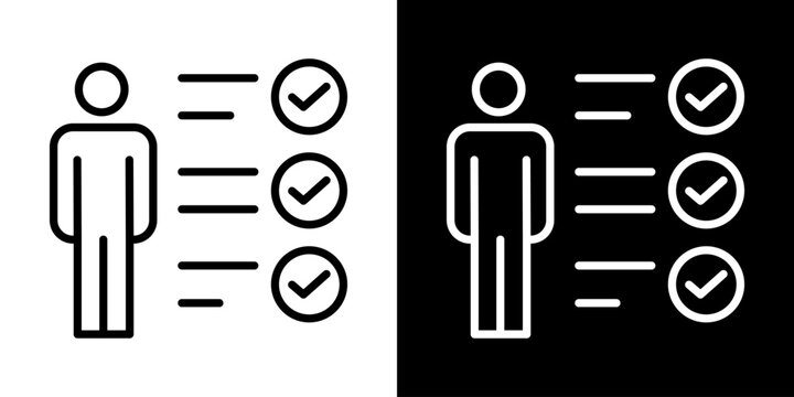 Skills Icon Of Line Black And White Style Vector Illustration
