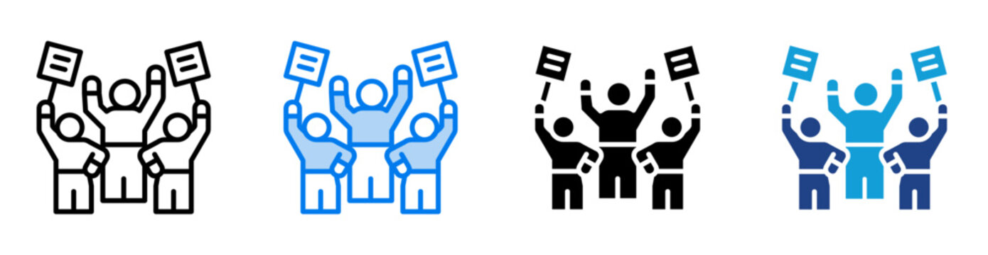 Demonstration icon set multiple style collection