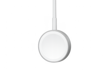 White magnetic smart watch charging cable providing wireless power