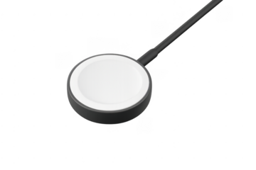 Smartwatch magnetic wireless charging cable accessory on transparent background