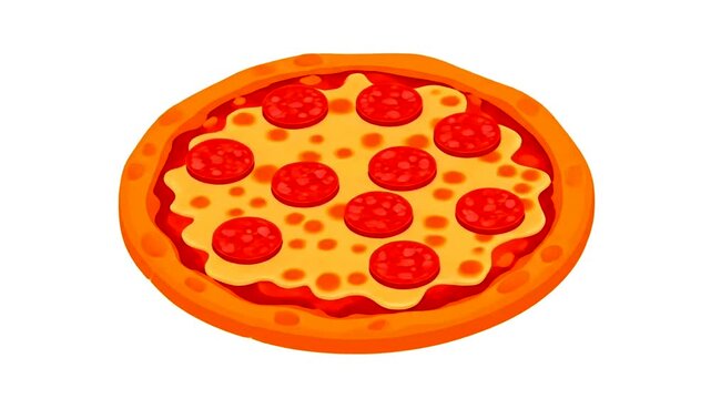 Delicious Pepperoni Pizza on White Background, Food Photography.