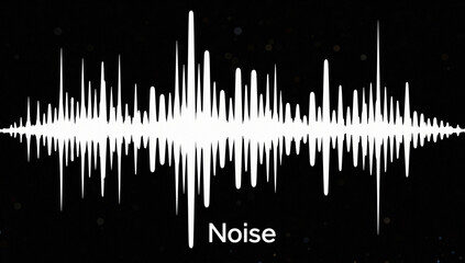 White Noise Waveform on Black Background