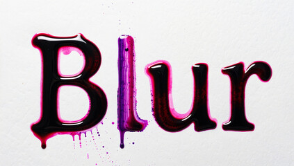 Vibrant Blur Text in Black and Pink Graffiti Style