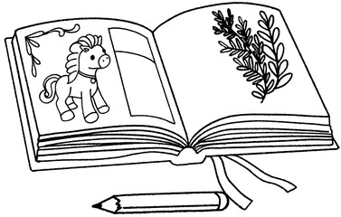 말인형 그림책 라인아트