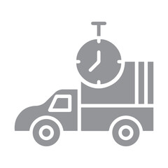 Delivery truck with stopwatch