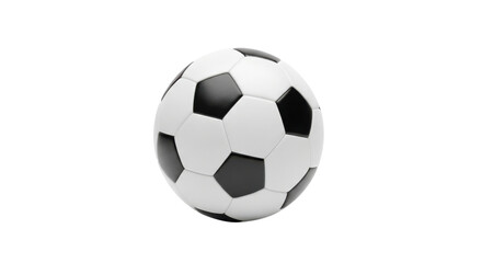 Fototapeta premium Classic black and white soccer ball isolated on black background sport game, Isolated On Png Transparent Background